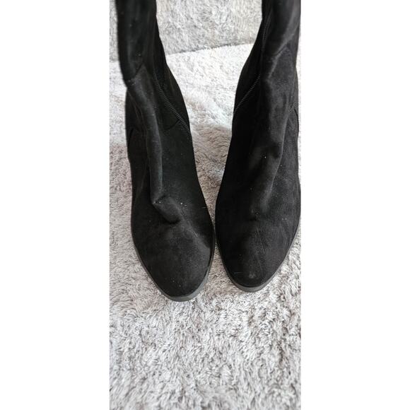 NEW BP Luke Over‎ The Knee Boots Block Heel Side Zip Casual Black Womens Size 8M - Picture 3 of 10